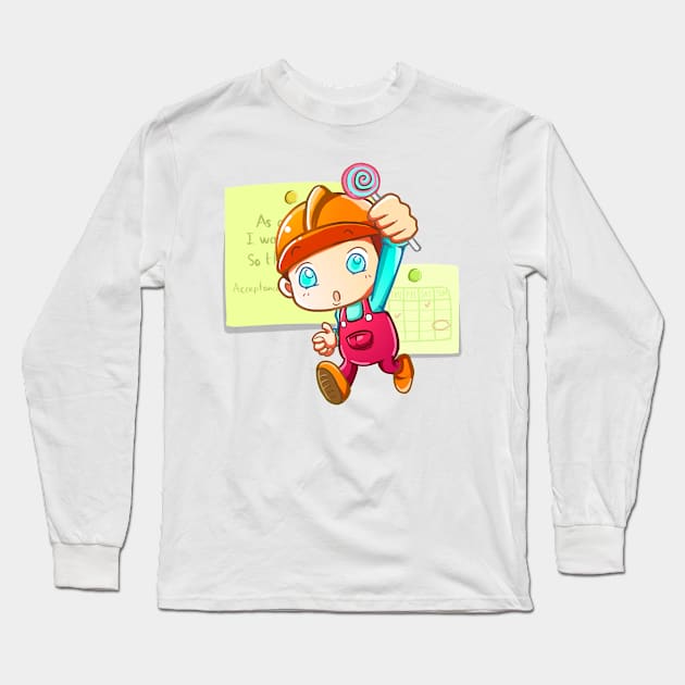 Project Manager Kid Long Sleeve T-Shirt by playlite